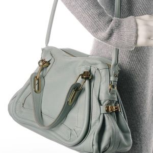 Mint green Chloe paraty bag authentic